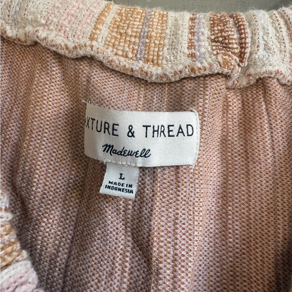 Madewell Texture & Thread Button-Front Swing Tank neutral colored-  size large - Picture 7 of 7